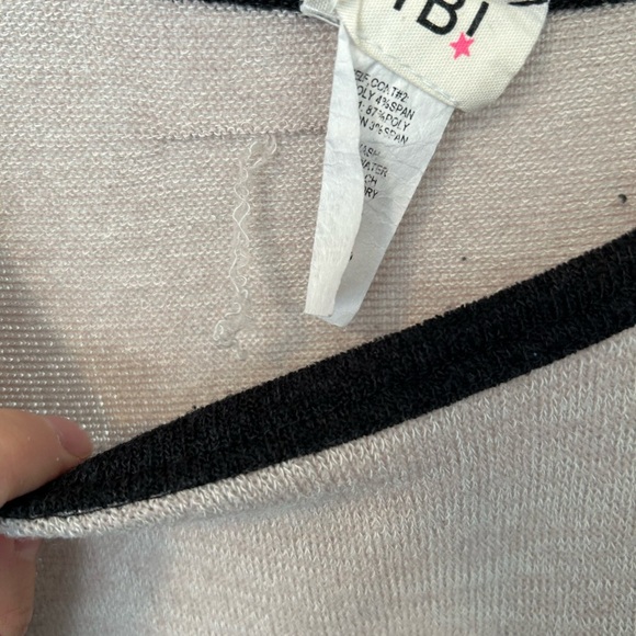 BiBi Black Stripe and Leopard Sleeve Sweatshirt - Picture 3 of 4